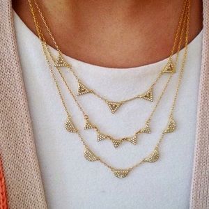 Stella and Dot Pave Crystal chevron necklace
